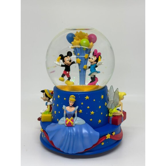 NIB Walt Disney Hallmark Musical 100th Birthday Glass Water Snow Globe Limited - Picture 1 of 12